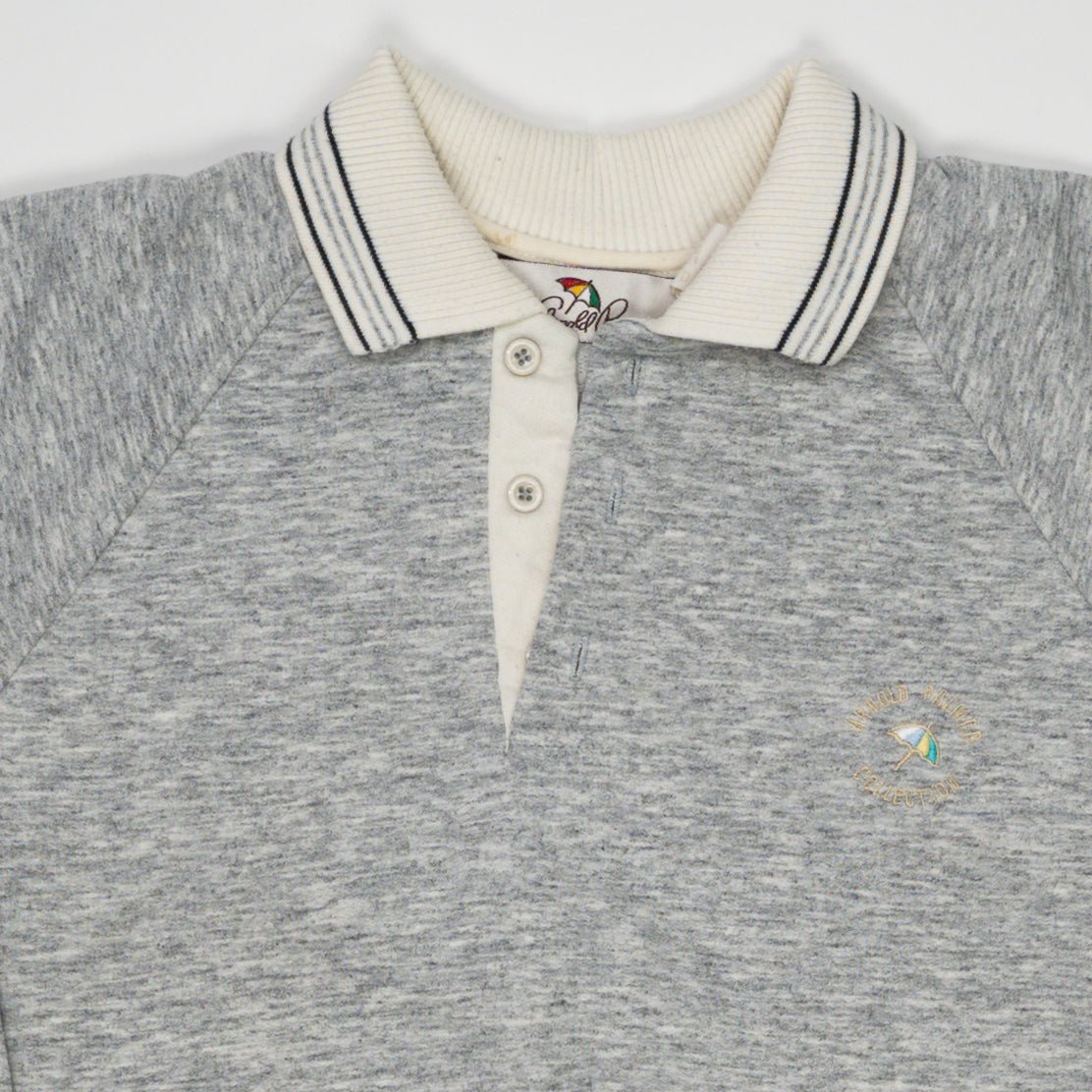 Vintage 90s Grey Arnold Palmer 1/4 Button Sweater (M) | Rebalance Vintage.