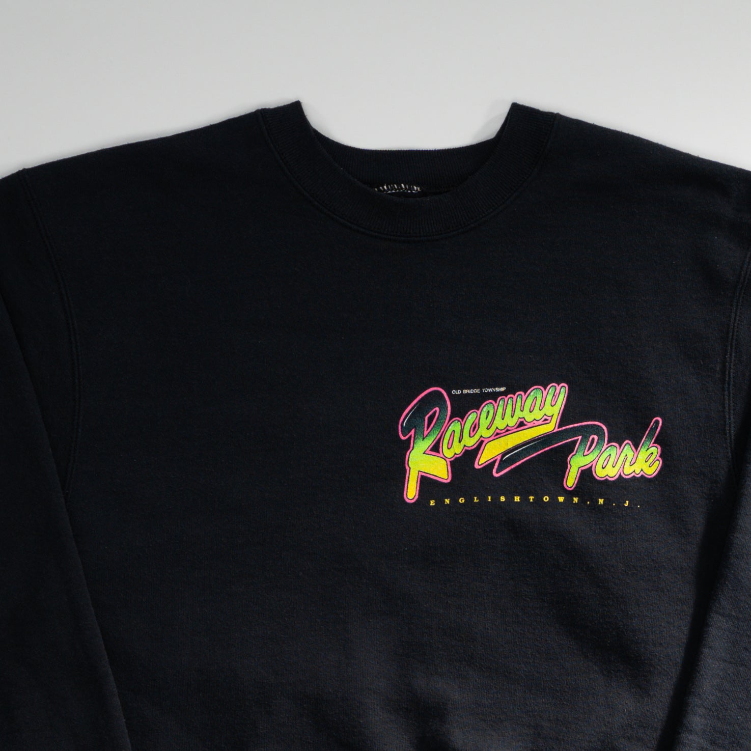 Vintage Black Raceway Park NJ Crewneck (S/M) | Rebalance Vintage.