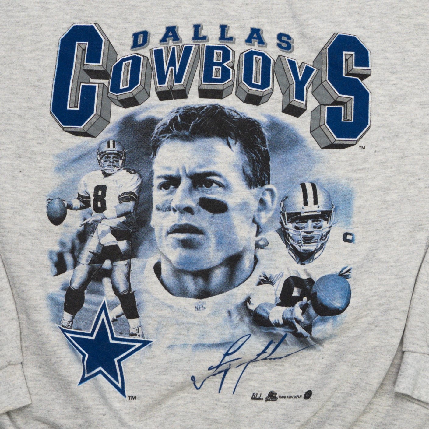 Vintage '97 Grey Dallas Cowboys Crewneck | Rebalance Vintage.