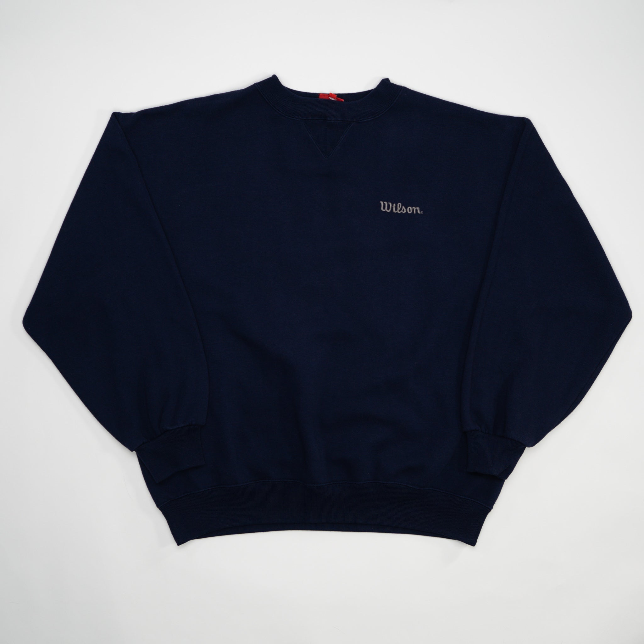 Vintage Navy Wilson spell out Crewneck (XL) | Rebalance Vintage.