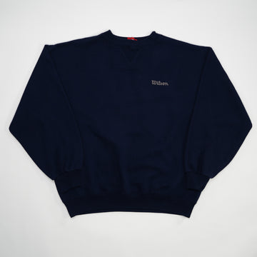 Vintage Navy Wilson spell out Crewneck (XL) | Rebalance Vintage.
