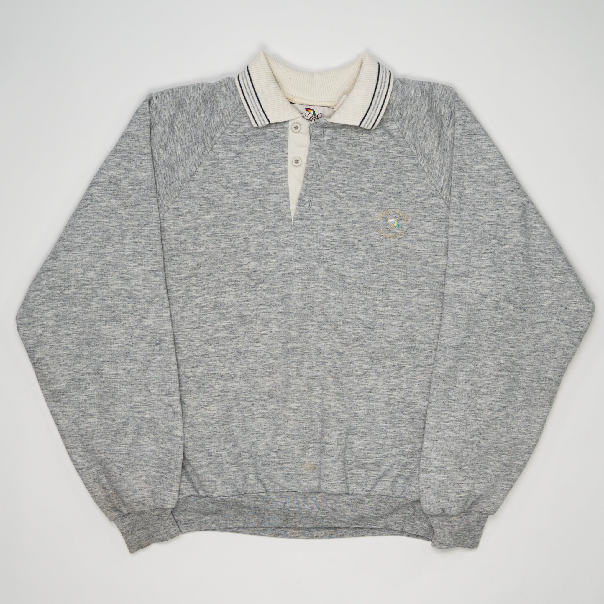 Vintage 90s Grey Arnold Palmer 1/4 Button Sweater (M) | Rebalance Vintage.