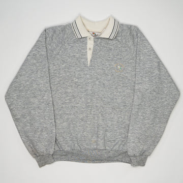 Vintage 90s Grey Arnold Palmer 1/4 Button Sweater (M) | Rebalance Vintage.