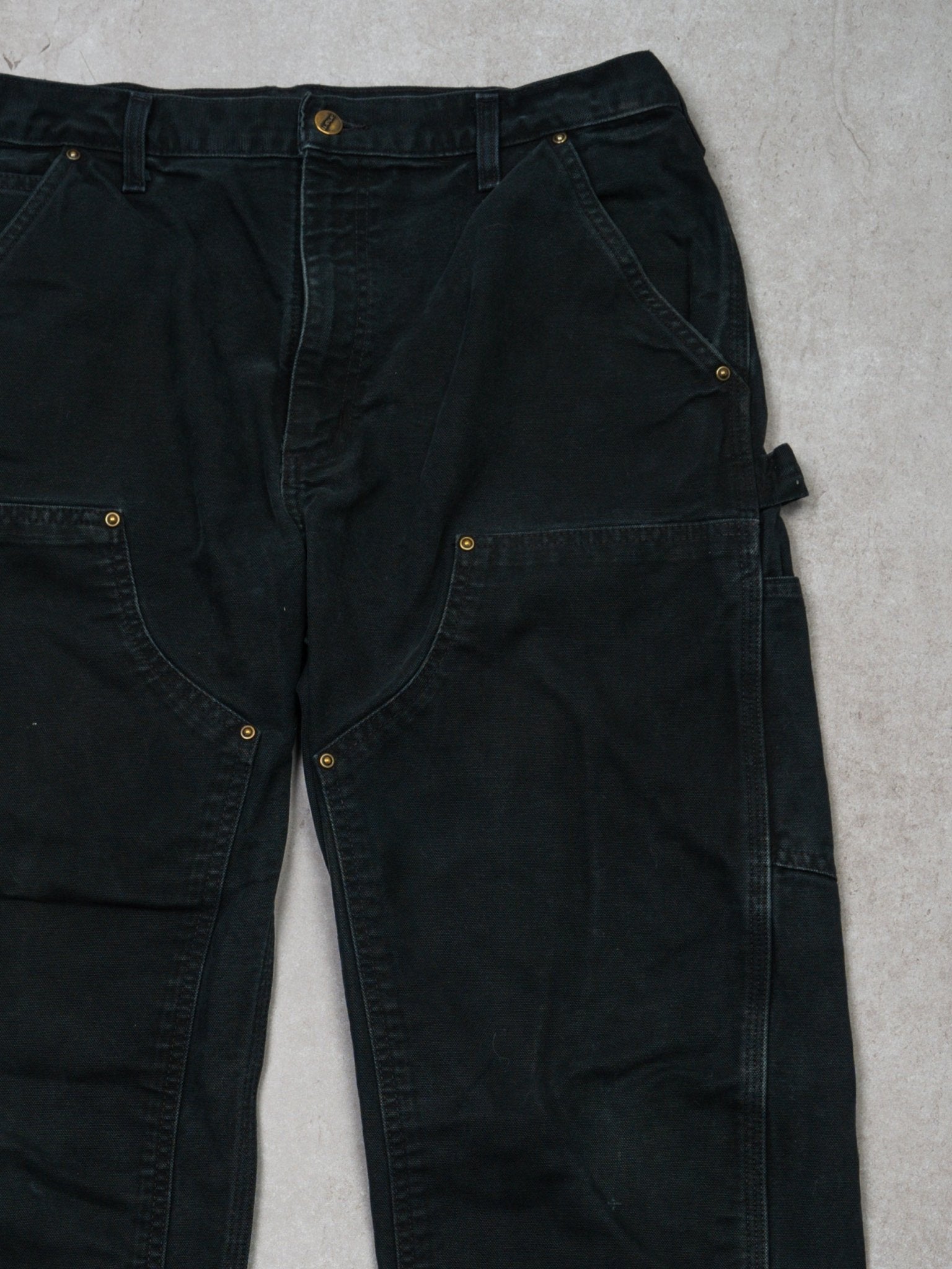 Vintage Black Carhartt Double Knee Cargo Pants (34 x 34)