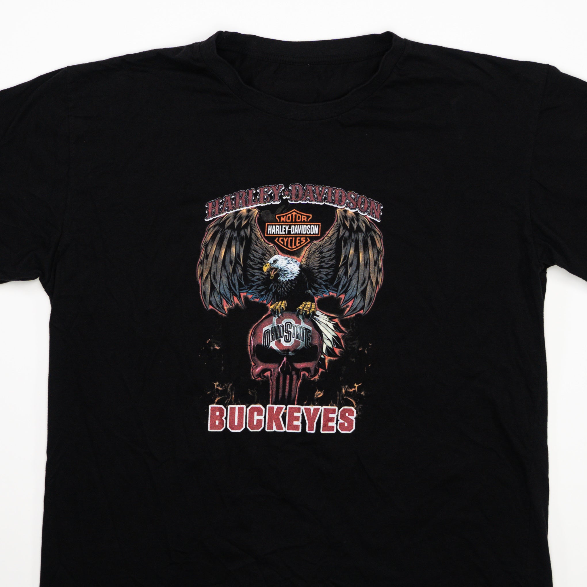 Vintage Black Harkey Davidson x Ohio State Buckeyes Tee (L)