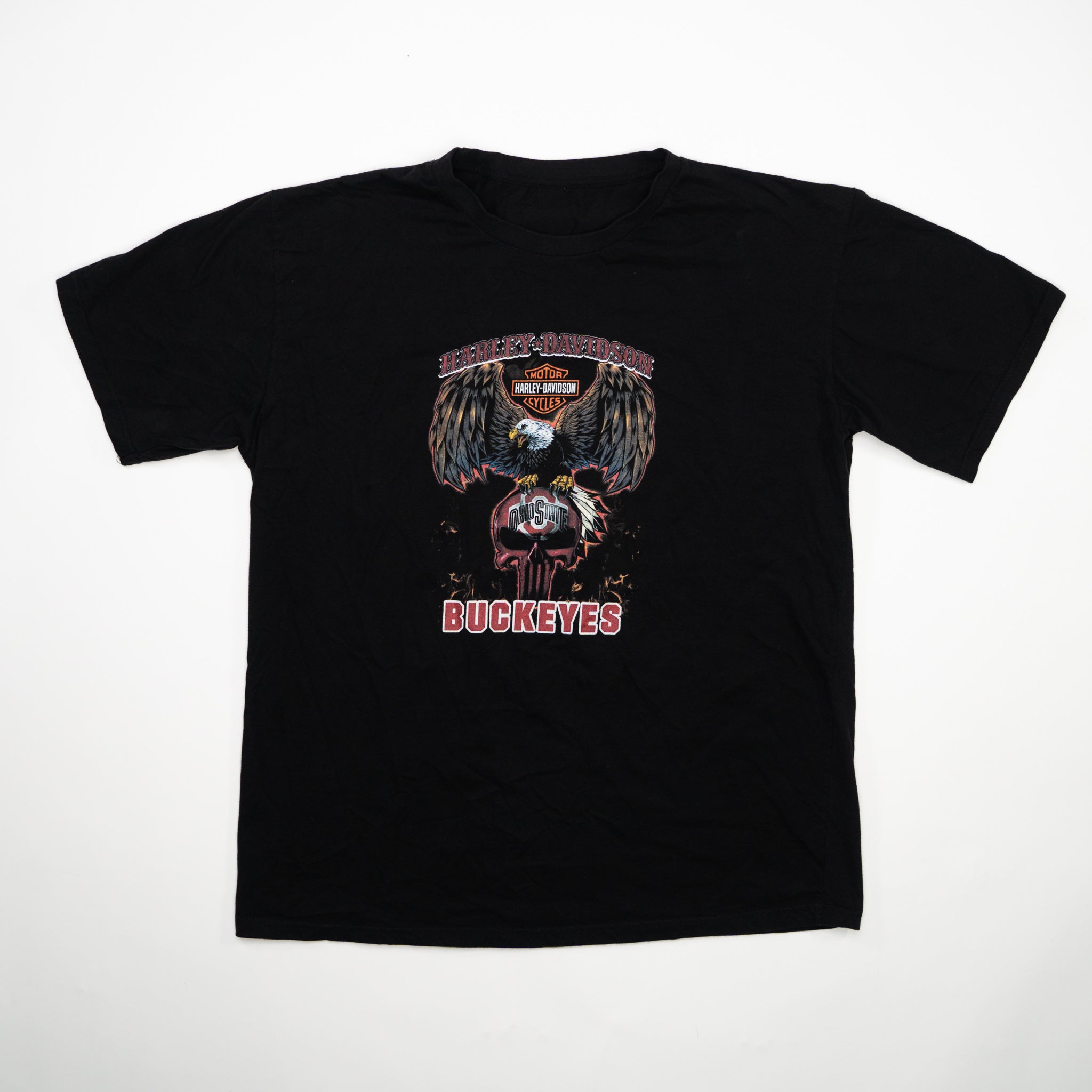 Vintage Black Harkey Davidson x Ohio State Buckeyes Tee (L)