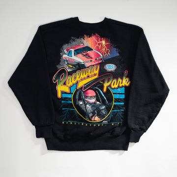 Vintage Black Raceway Park NJ Crewneck (S/M) | Rebalance Vintage.