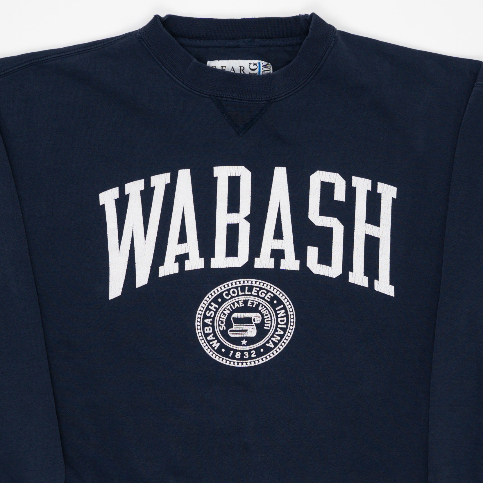 Vintage Blue Wabash College Indiana Crewneck (L) | Rebalance Vintage.