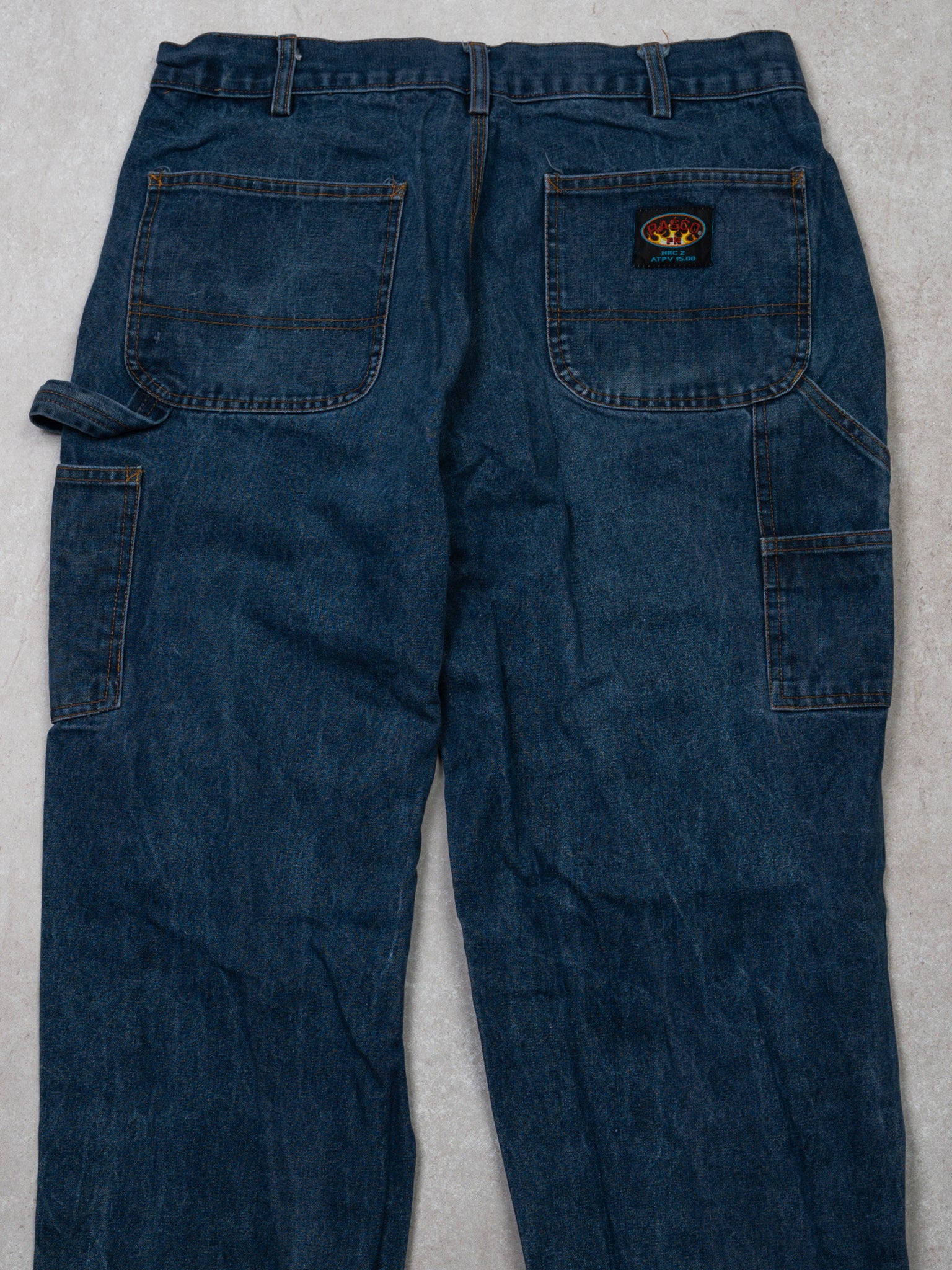 Vintage Blue Rasco Cargo Denim Pants (34 x 30)
