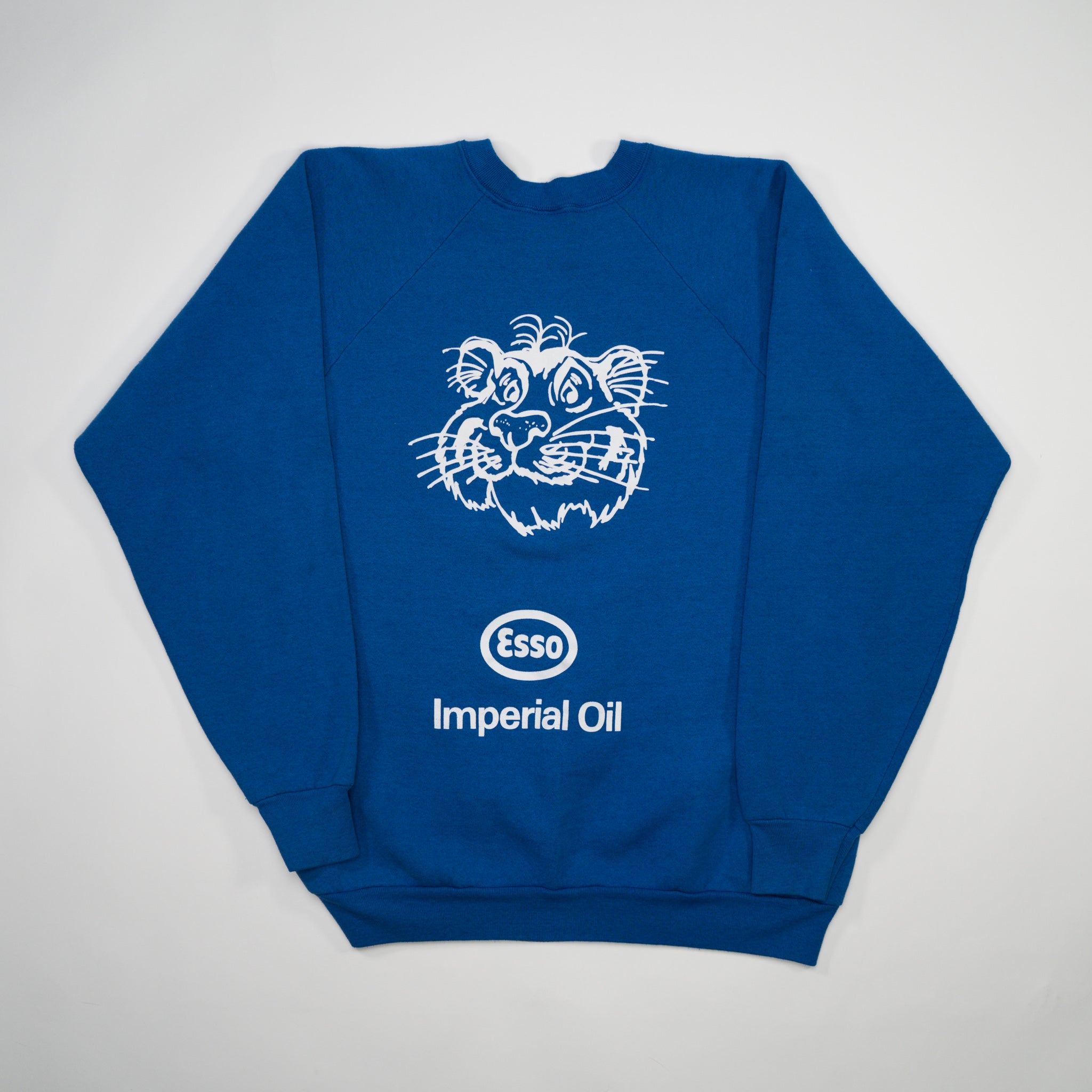Vintage 90s Blue Esso Imperial Oil Crewneck (M)