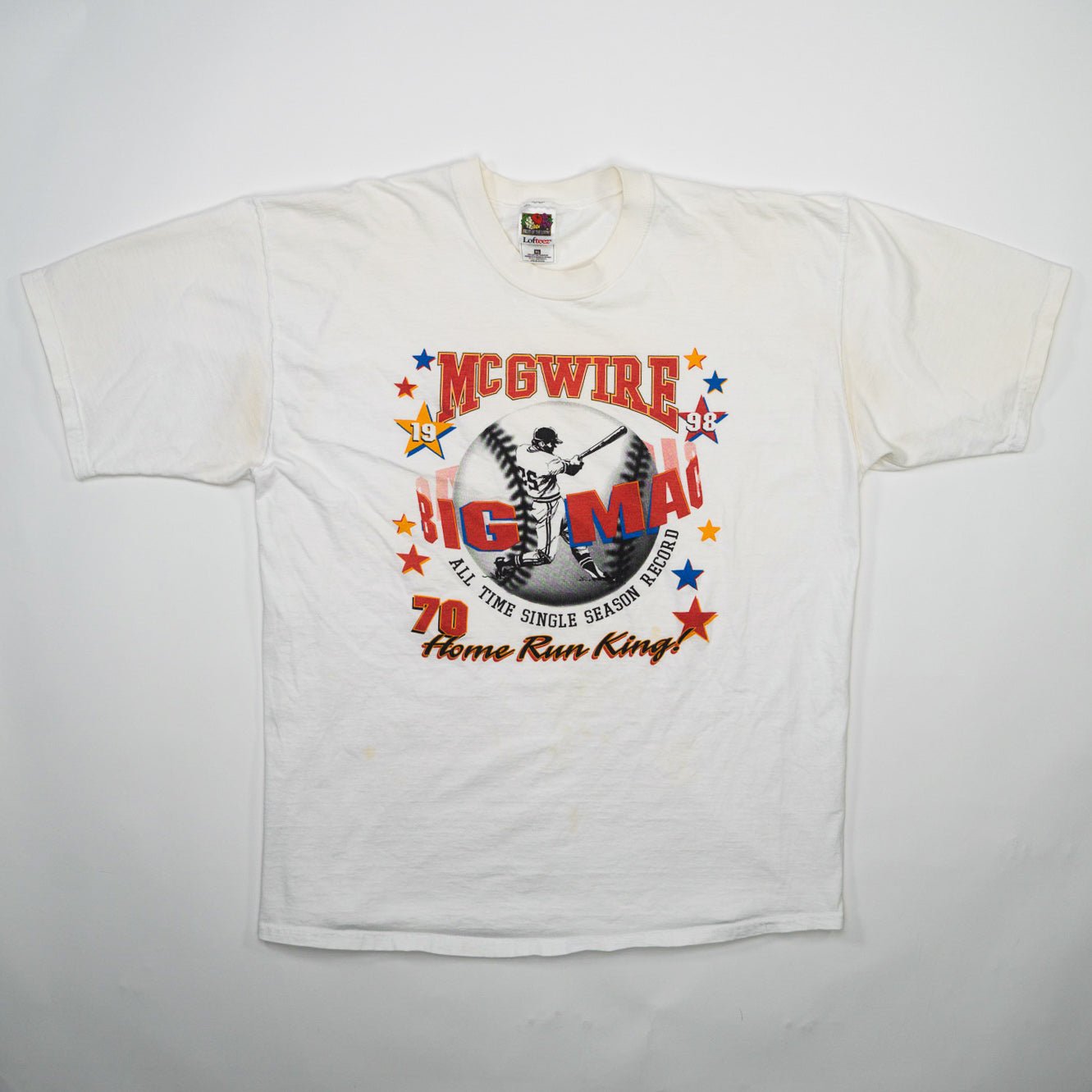 Vintage '98 White McGwire Home Run King Tee (L)