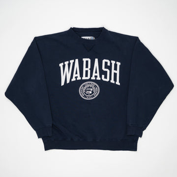 Vintage Blue Wabash College Indiana Crewneck (L) | Rebalance Vintage.