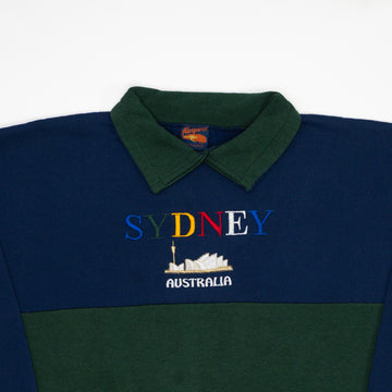 Vintage 90s Blue + Green Sydney Australia Sweater (XL) | Rebalance Vintage.