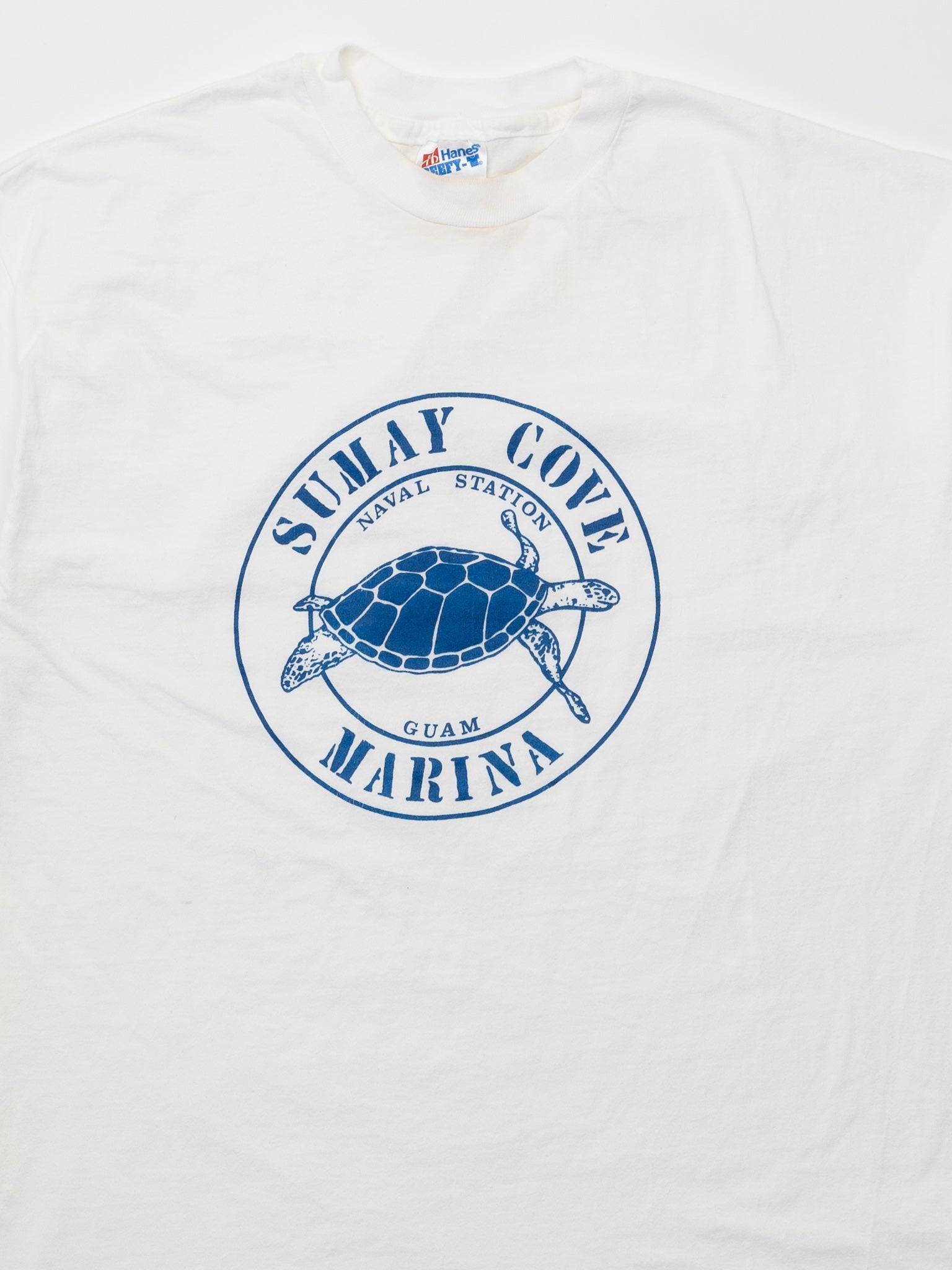 Vintage 90s Single Stitch Sumay Cove Naval Station Guam Tee (M)