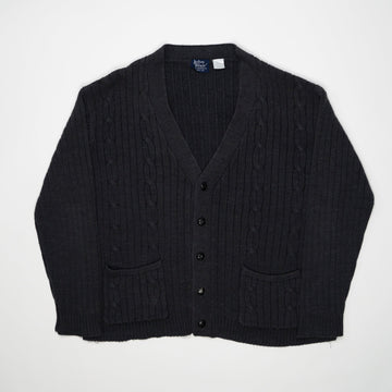 Vintage 80s Grey John Blair Knit Cardigan (L) | Rebalance Vintage.