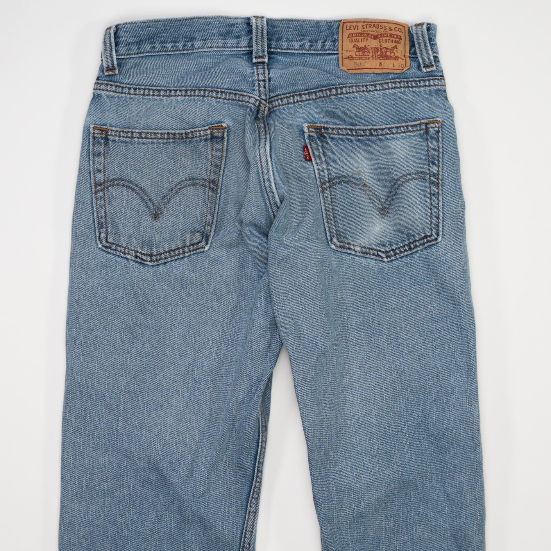 Vintage 1990s Light Blue Levi 505 Jeans (30 x 30)