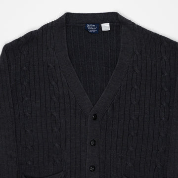 Vintage 80s Grey John Blair Knit Cardigan (L) | Rebalance Vintage.