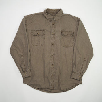 Vintage Beige Redhead Cotton Button Up (L) | Rebalance Vintage.
