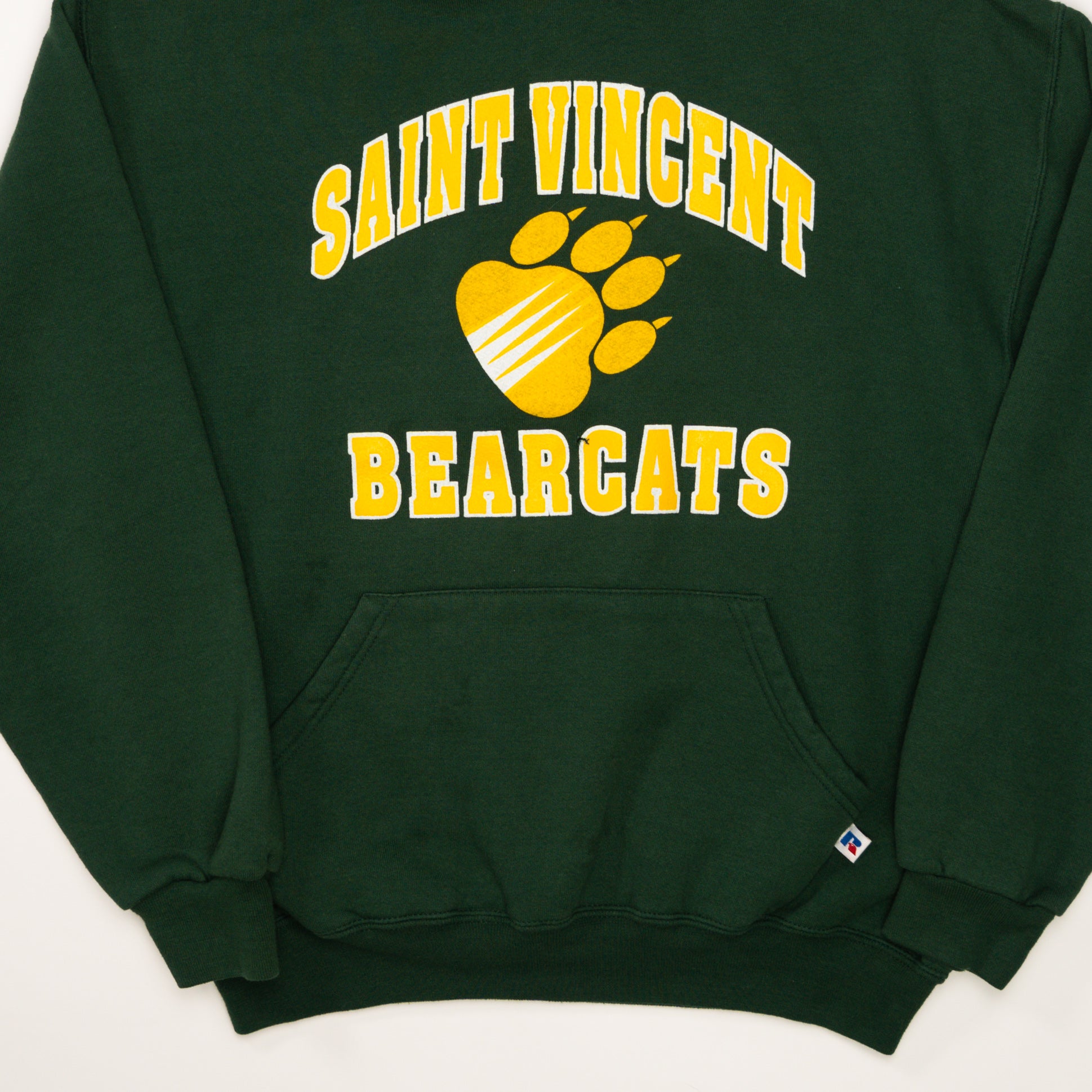 Vintage Green Saint Vincent Bearcats x Russell Athletics Hoodie (M)