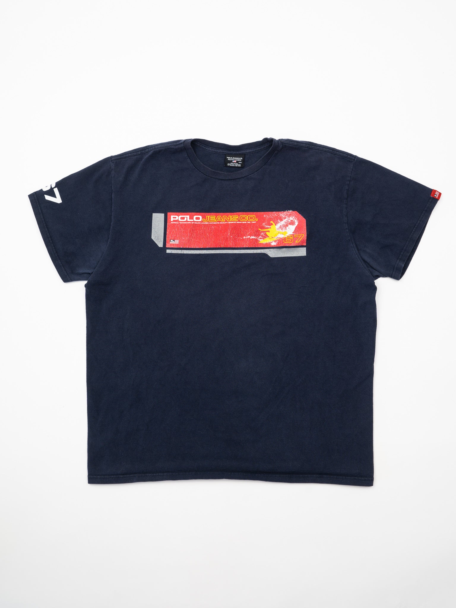 Vintage Blue Polo Jeans Co Surf Tee (XL)