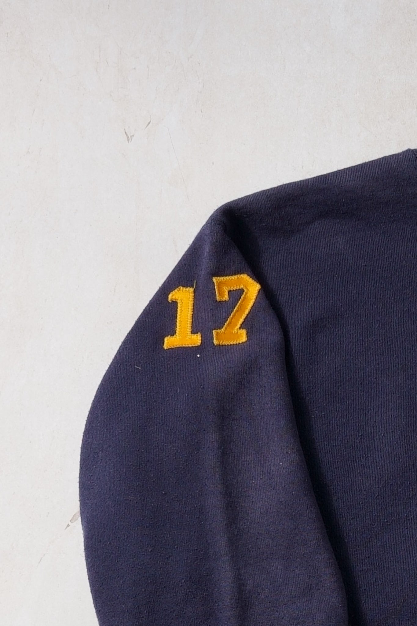 Vintage 80s Navy Blue Russell Athletics #17 Blank Crewneck (S)