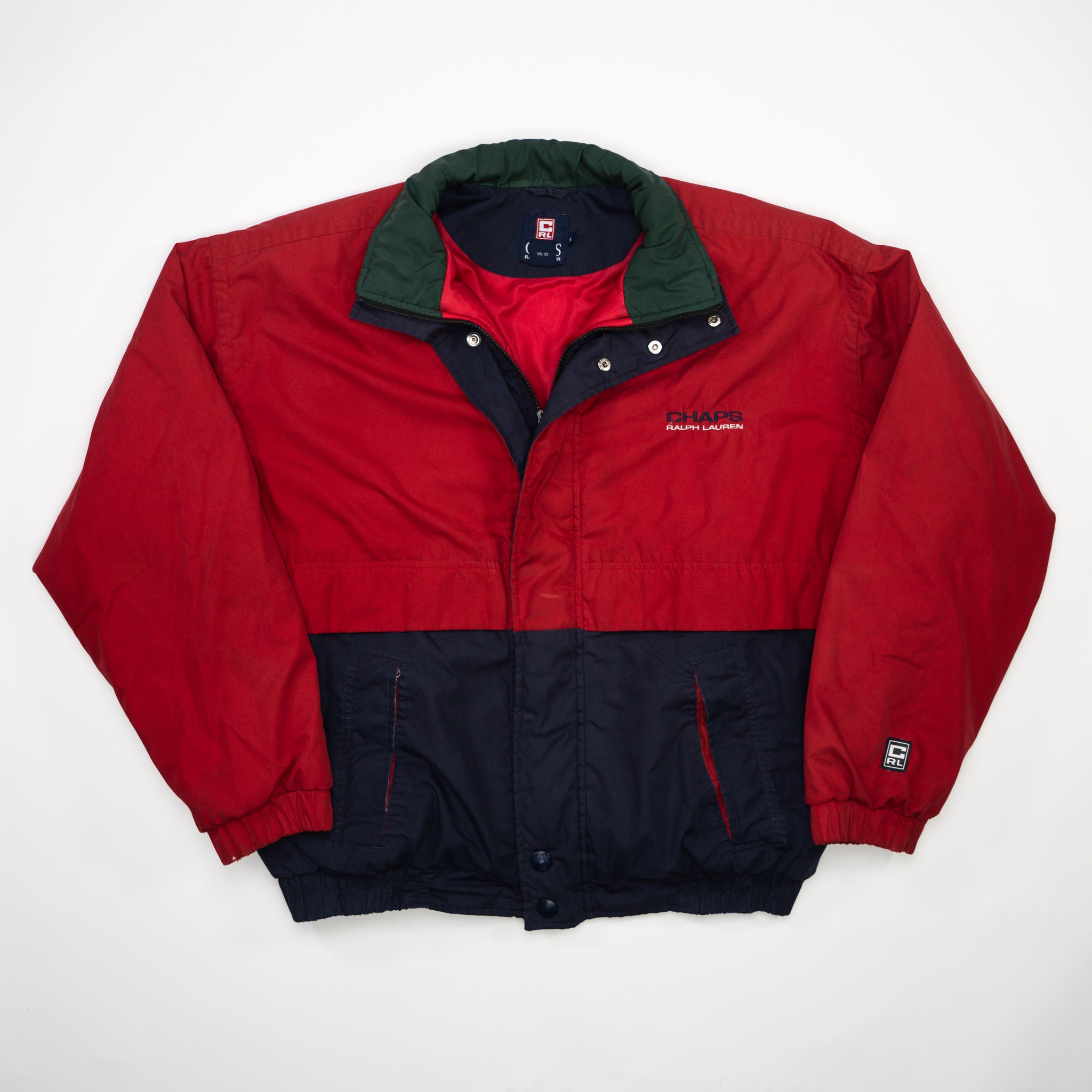 Vintage Tricolor Chaps RL Insulated Bomber Jacket (L/XL)