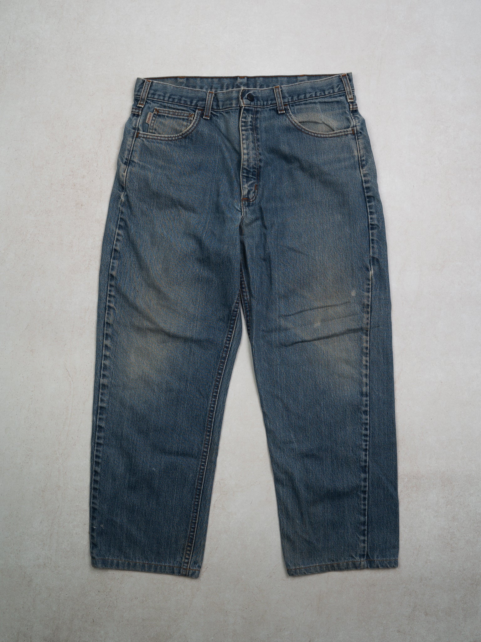 Vintage Blue FR Carhartt Jeans (36 x 32)