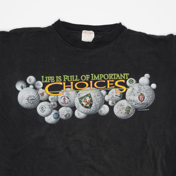 Vintage 90s Life is Full of Important Choices Golf Tee (L) | Rebalance Vintage.