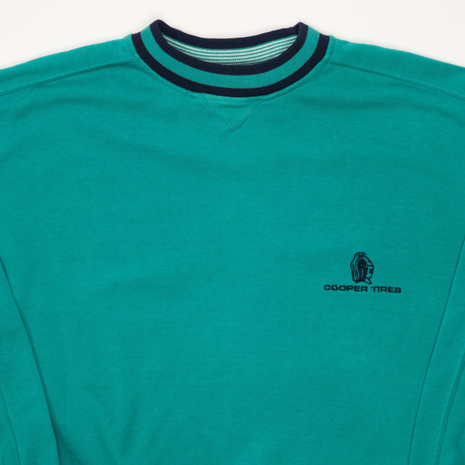 Vintage 90s Teal Coopers Tires Crewneck (L)