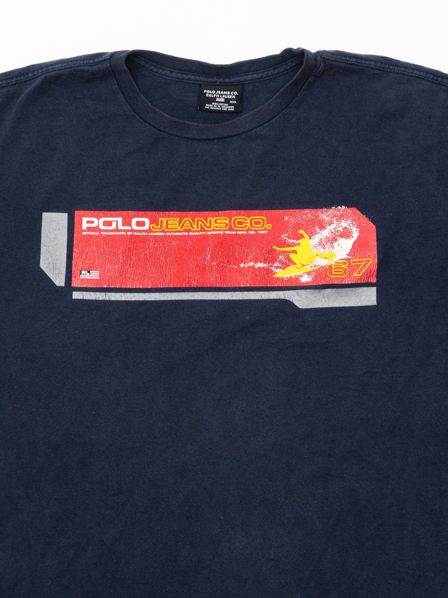 Vintage Blue Polo Jeans Co Surf Tee (XL)