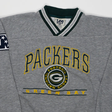 Vintage Grey 90s Packers x Lee Sports Crewneck (M) | Rebalance Vintage.