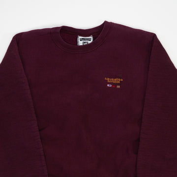 Vintage 90s Maroon Sausalito Baygear x Lee Crewneck (M) | Rebalance Vintage.