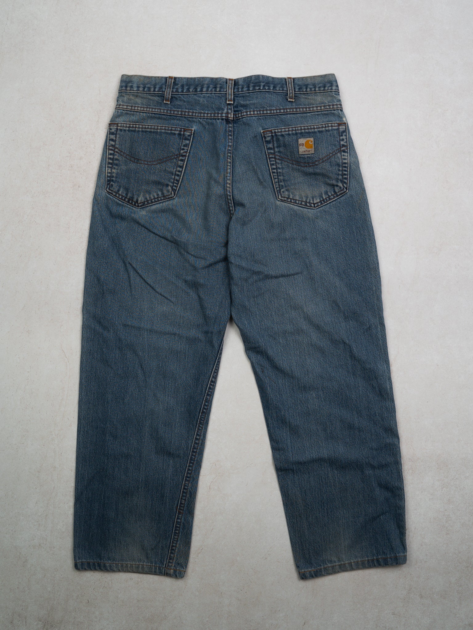Vintage Blue FR Carhartt Jeans (36 x 32)