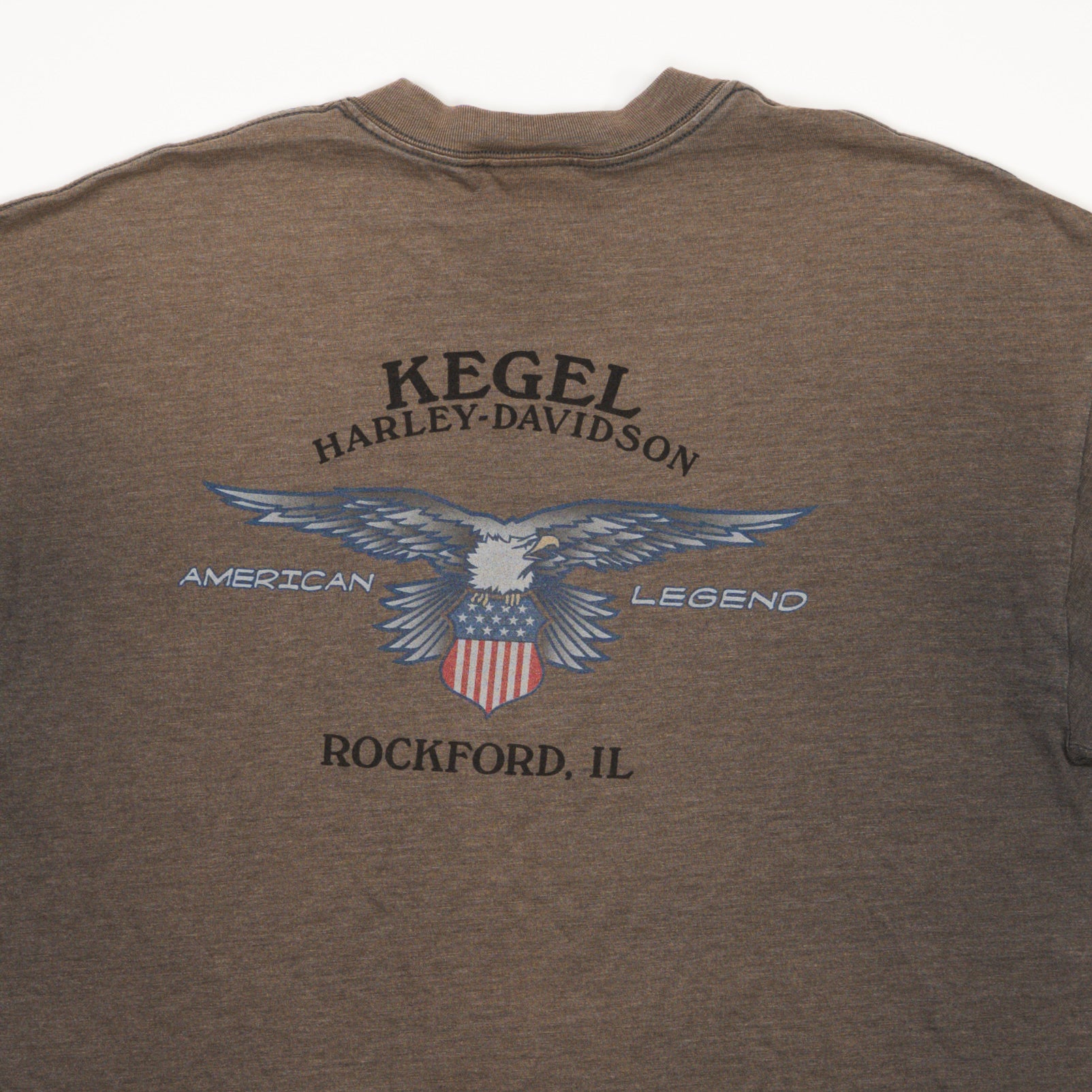 Vintage Washed Brown Harley Davidson Kegel Tee (L)