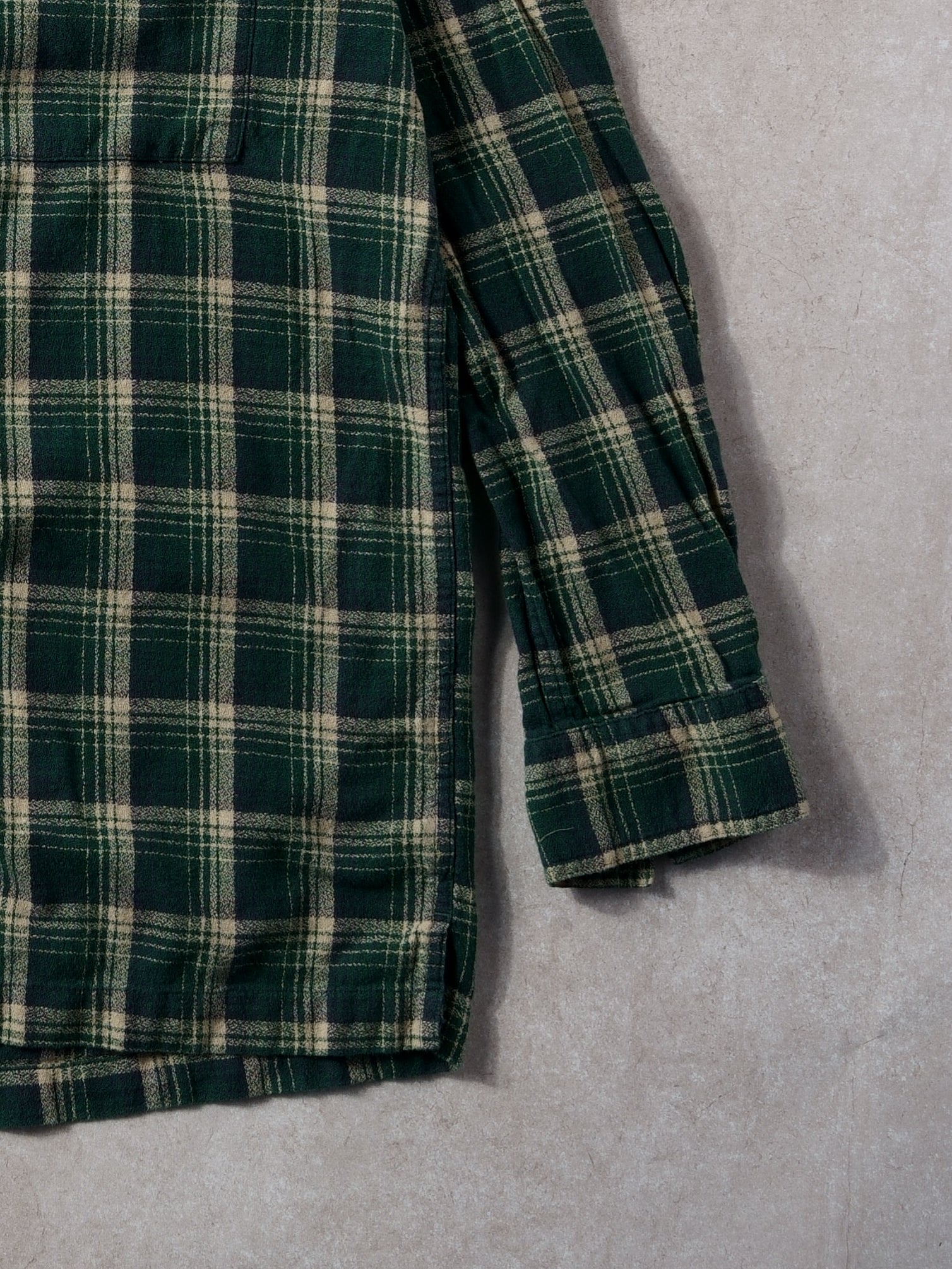 Vintage 90s Green Plaid Chaps Rauph Lauren Button Up Flannel ()