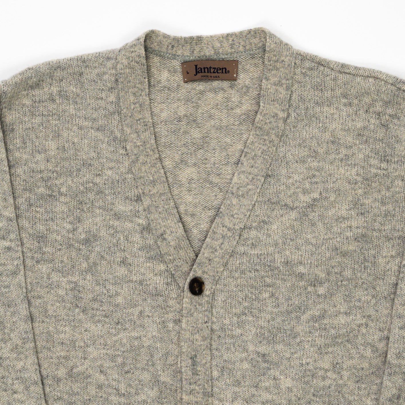 Vintage 80s Grey Jantzen Knit Cardigan (M) | Rebalance Vintage.