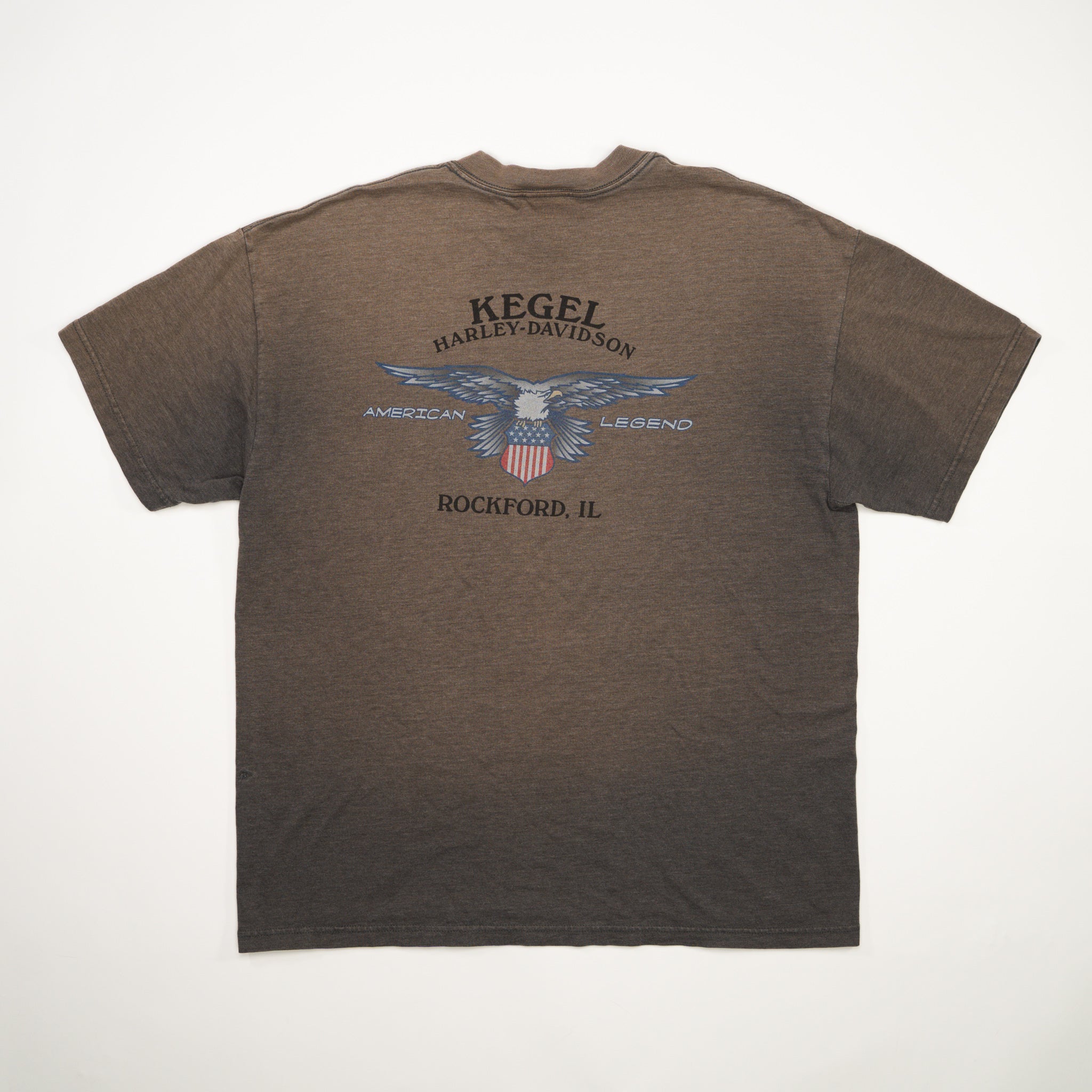 Vintage Washed Brown Harley Davidson Kegel Tee (L)