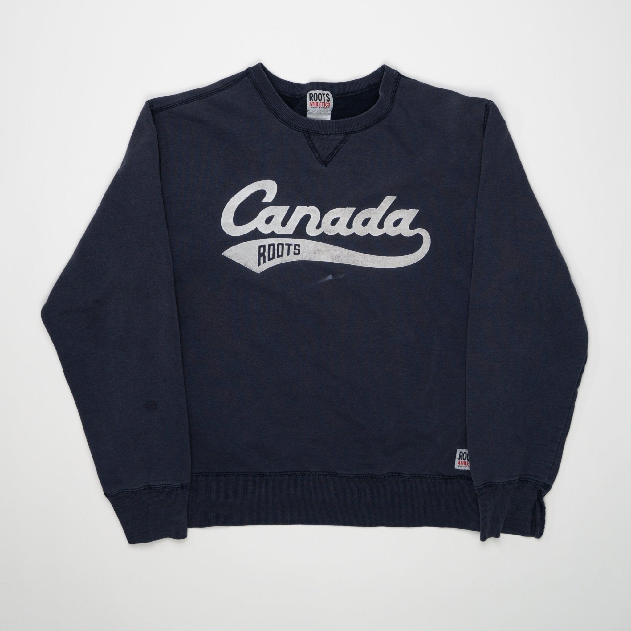 Vintage Blue Roots Canada Crewneck (L) | Rebalance Vintage.