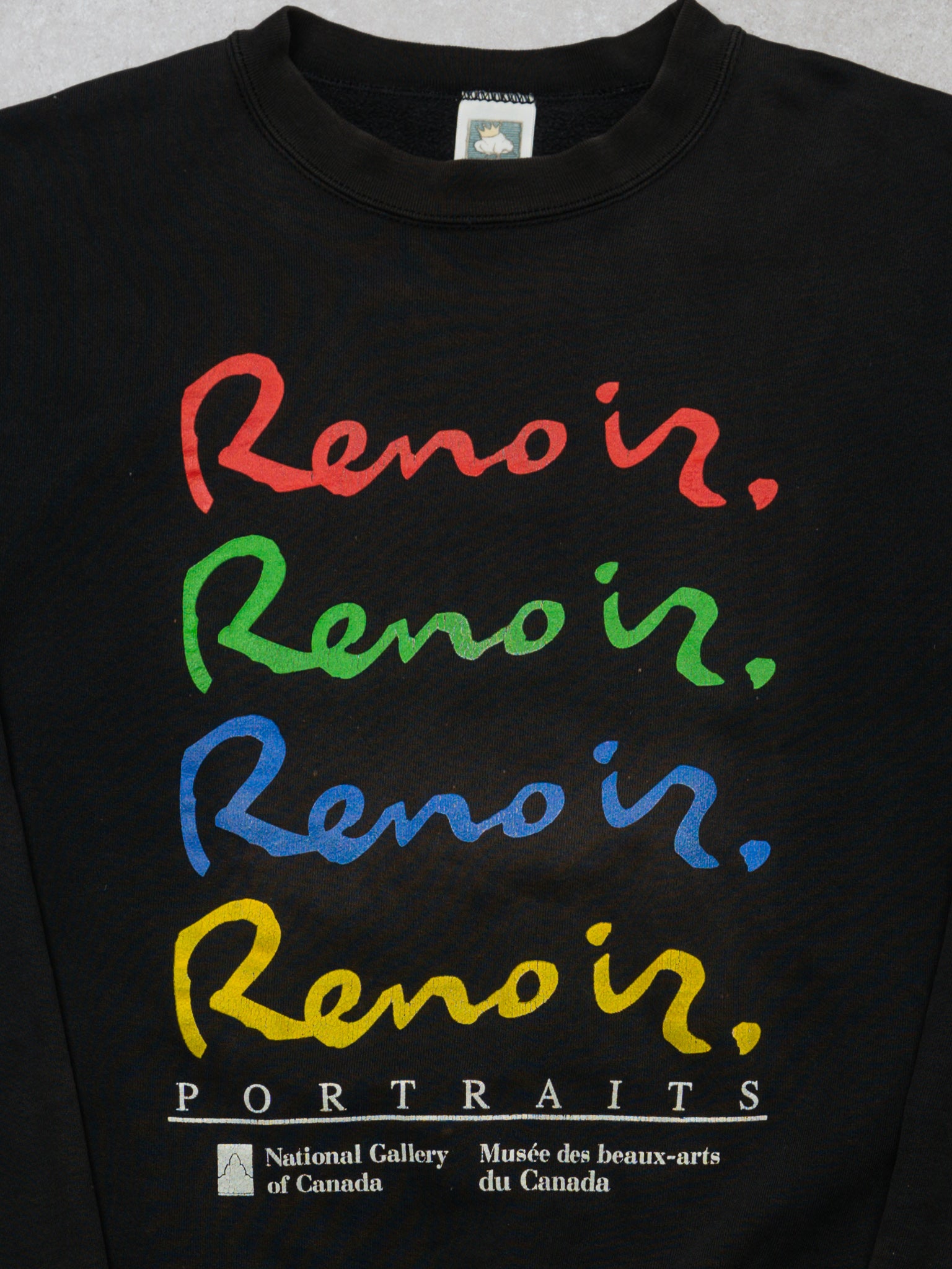 Vintage 90s Black Renoir National Gallery of Canada Crewneck (L)