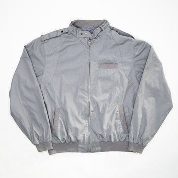 Vintage 80s Grey Silverstone Bomber Jacket (XL) | Rebalance Vintage.
