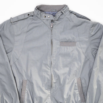 Vintage 80s Grey Silverstone Bomber Jacket (XL) | Rebalance Vintage.