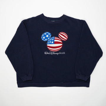 Vintage Blue Walt Disney World USA Crewneck (XL) | Rebalance Vintage.