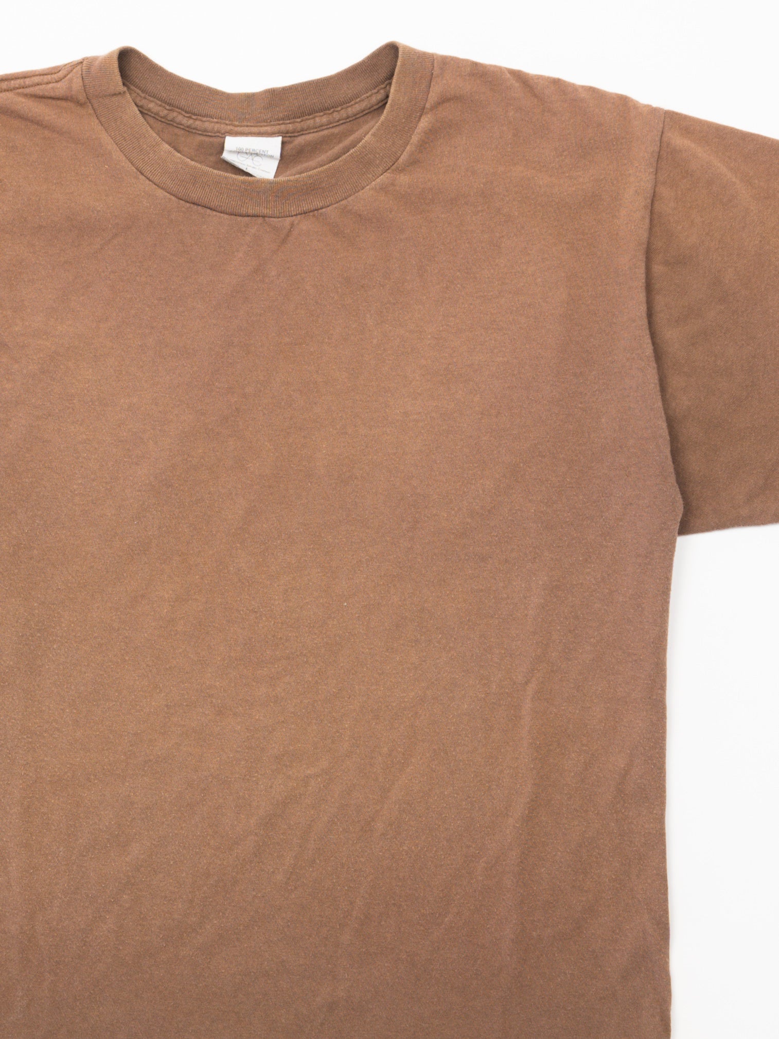 Vintage 90s Blank Faded Brown Tee (M)