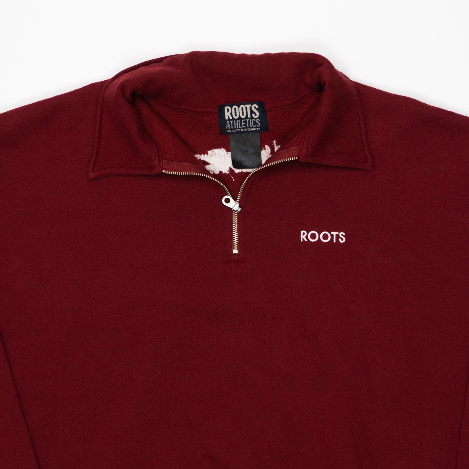 Vintage Red Roots Olympics 1/4 Zip Sweater (L/XL) | Rebalance Vintage.
