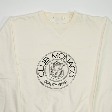 Vintage 90s Cream Club Monaco Crewneck (M) | Rebalance Vintage.