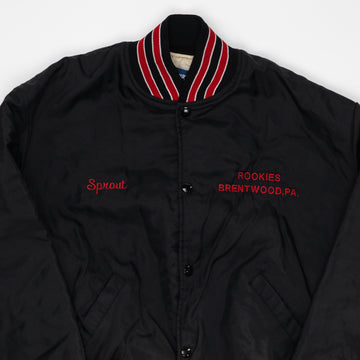 Vintage 90s Rookies Bar Satin Bomber Jacket (L) | Rebalance Vintage.
