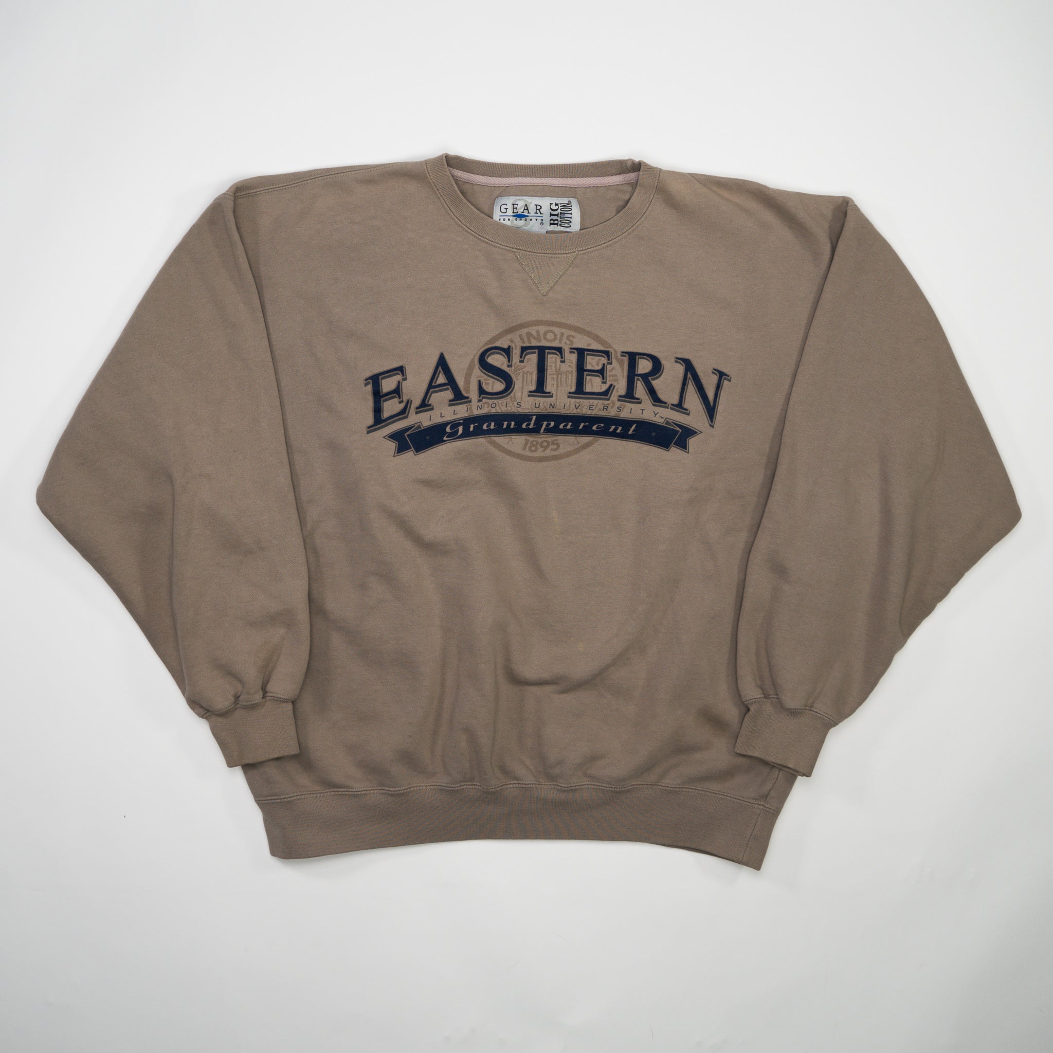 Vintage Beige Eastern Illinois University Grandparent Crewneck (L)