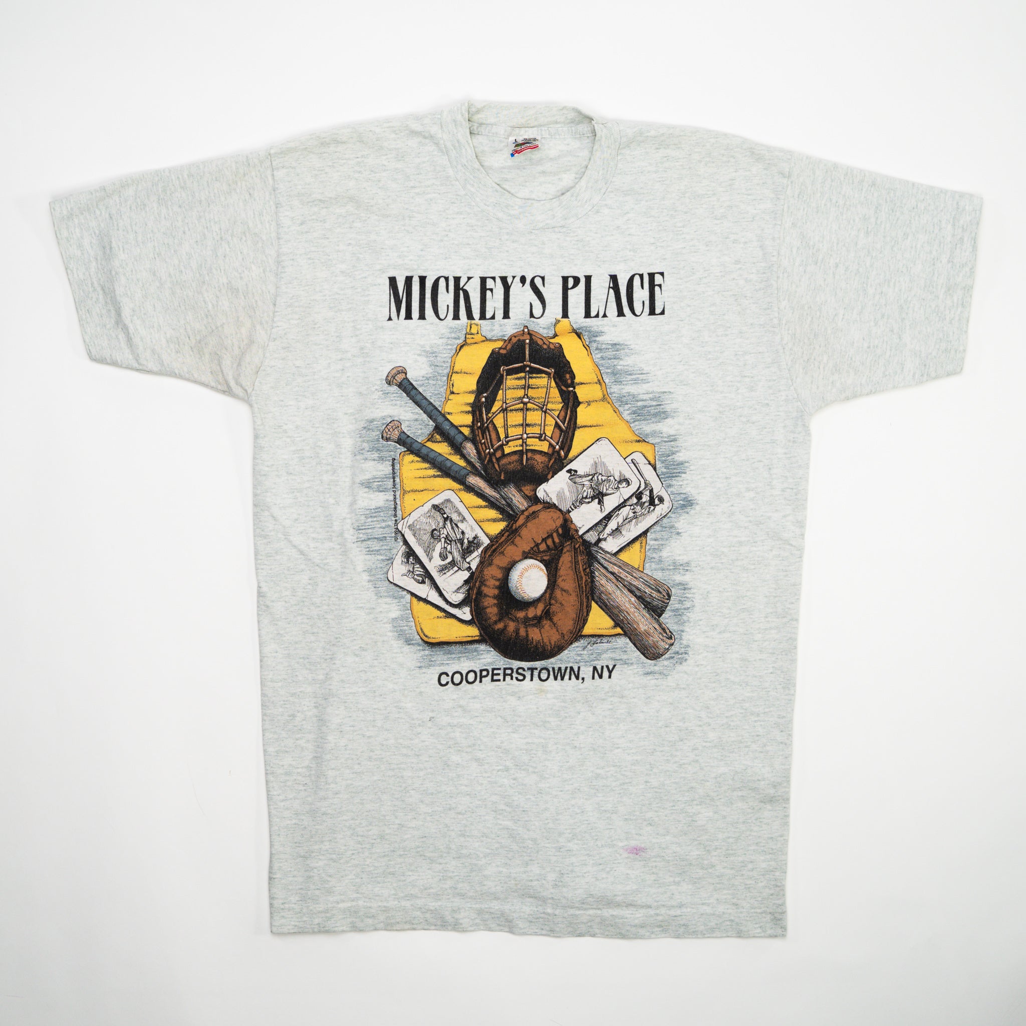 Vintage 90s Mickey's Place Cooperstown, NY Baseball Tee (M) | Rebalance Vintage.