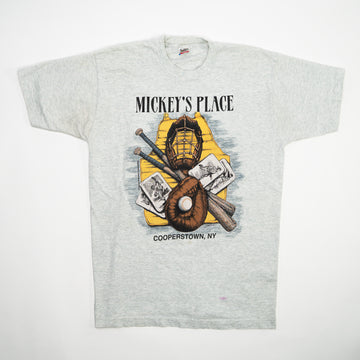 Vintage 90s Mickey's Place Cooperstown, NY Baseball Tee (M) | Rebalance Vintage.