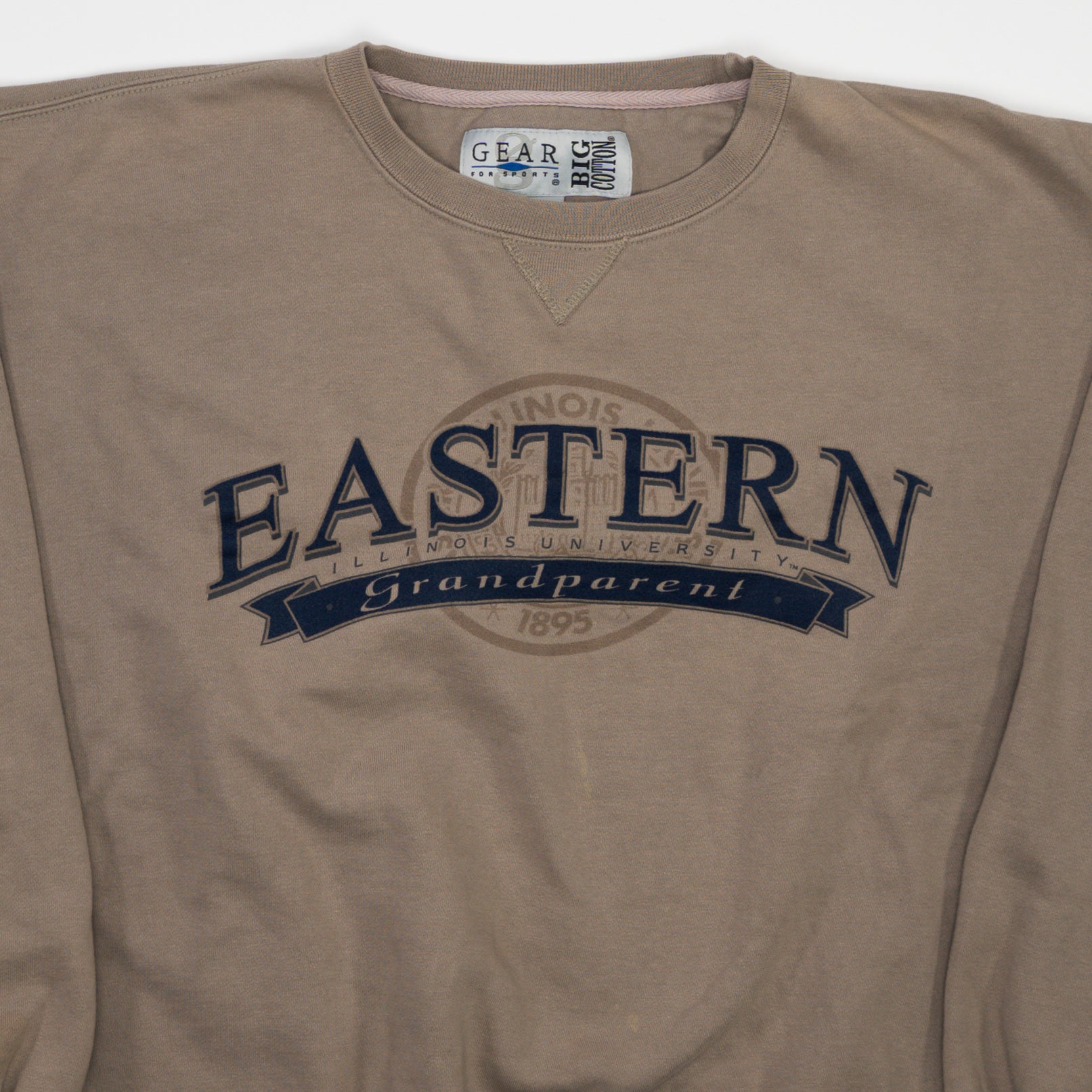 Vintage Beige Eastern Illinois University Grandparent Crewneck (L)